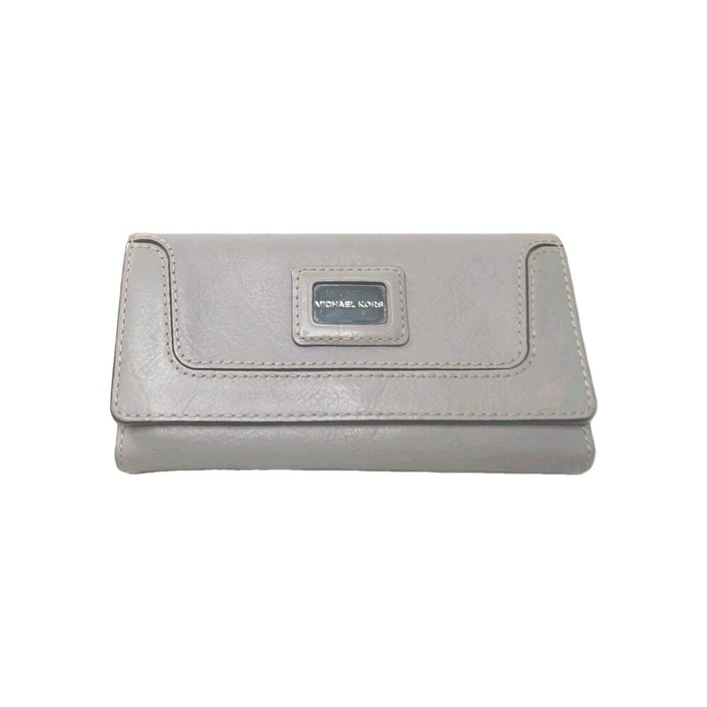 Michael Kors Brook Ville Gray Carryall Wallet Purse $158